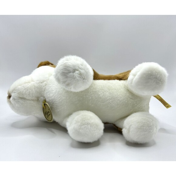 Miyoni by Aurora Realistic Bulldog 8.5" Plush Pup White Brown Dog Stuffed Animal - Picture 11 of 14